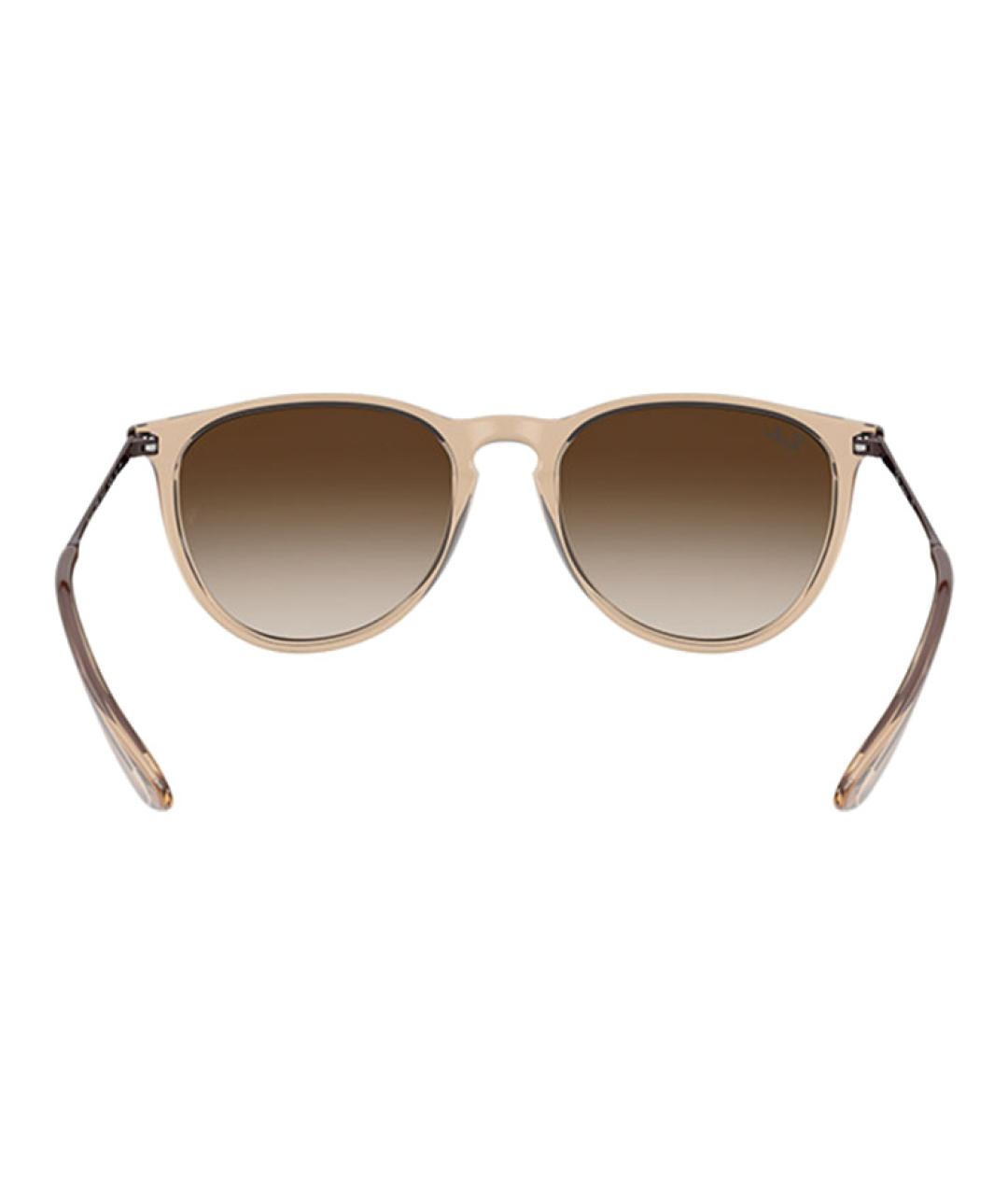 RAY BAN Коричневые пластиковые солнцезащитные очки, фото 4