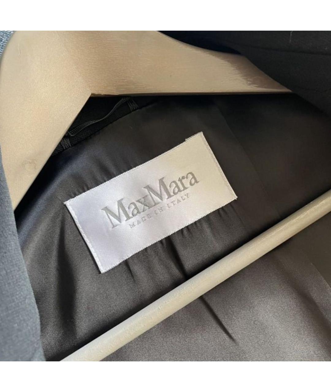 MAX MARA Черное шерстяное пальто, фото 5