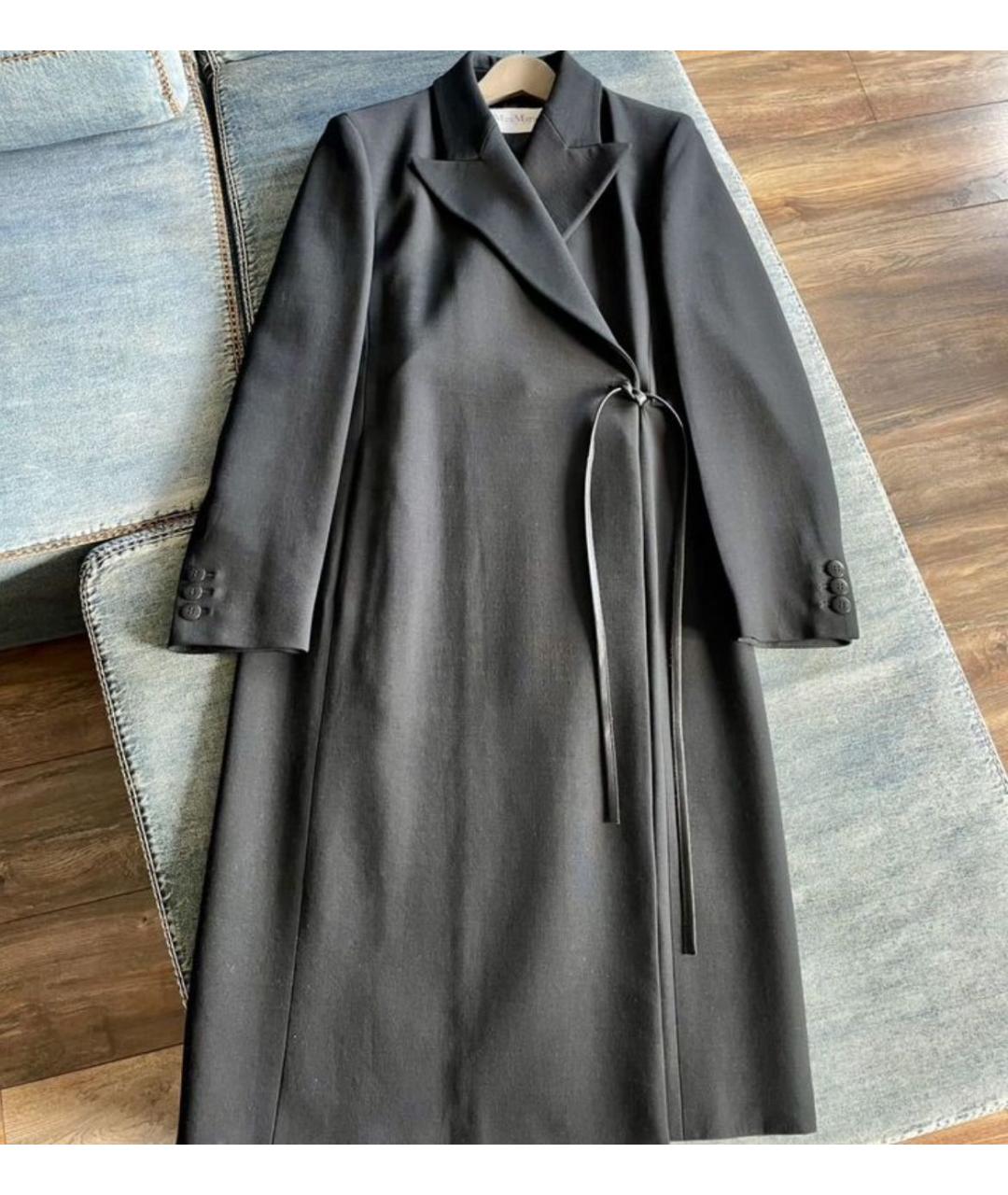 MAX MARA Черное шерстяное пальто, фото 3