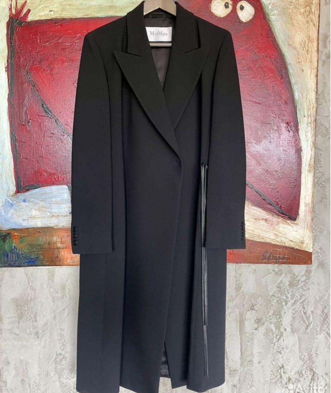 MAX MARA Черное шерстяное пальто, фото 9