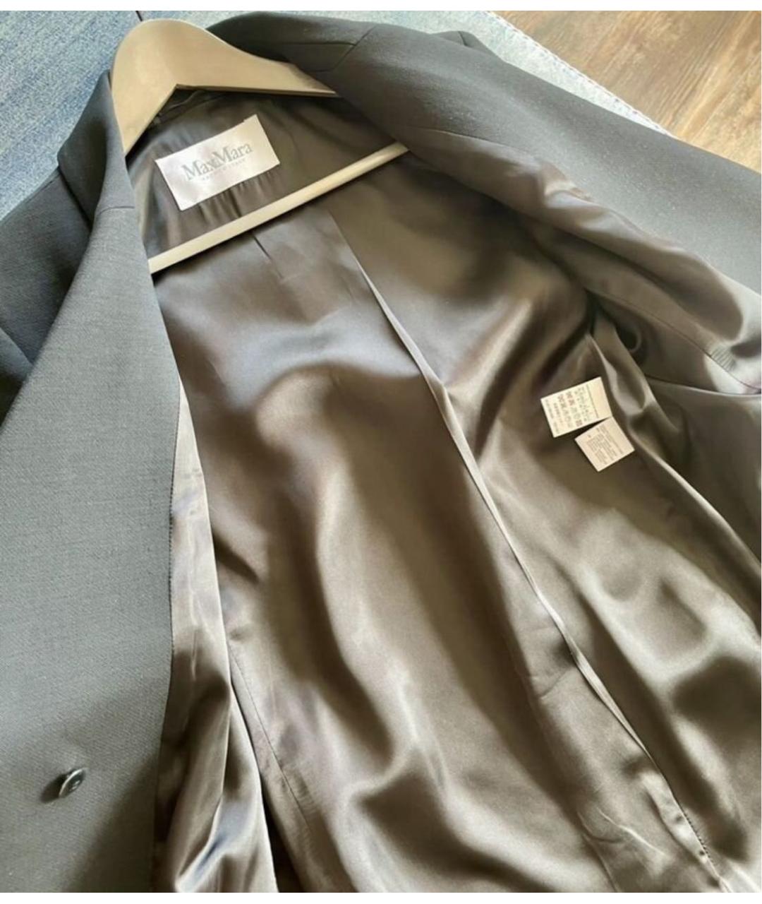 MAX MARA Черное шерстяное пальто, фото 7