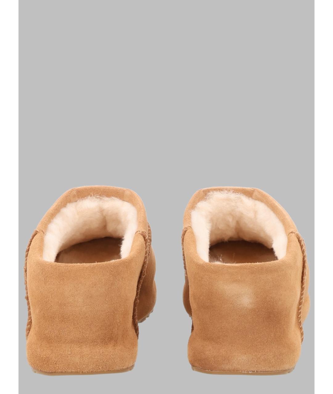 UGG Бежевые замшевые мюли, фото 3