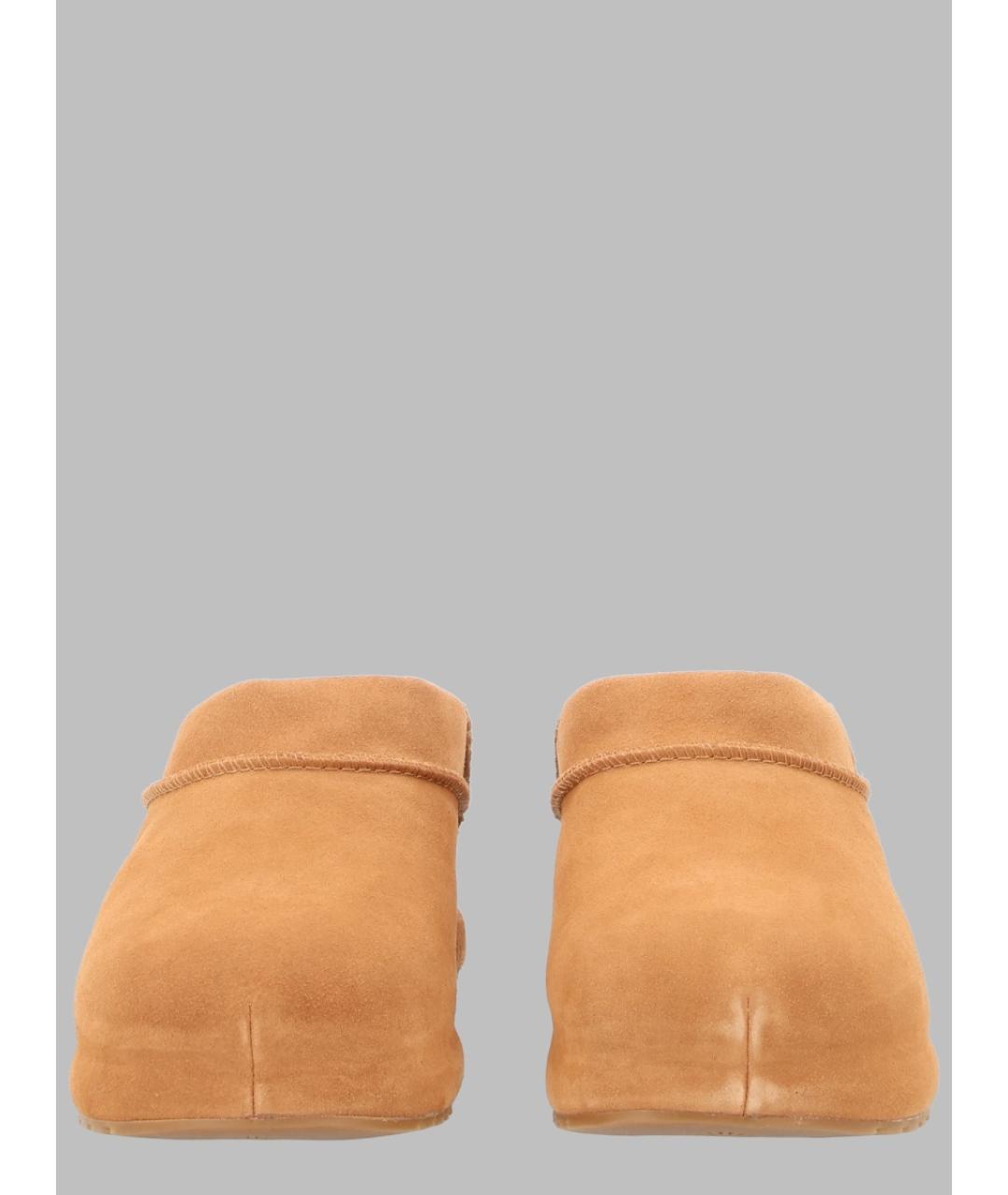 UGG Бежевые замшевые мюли, фото 2