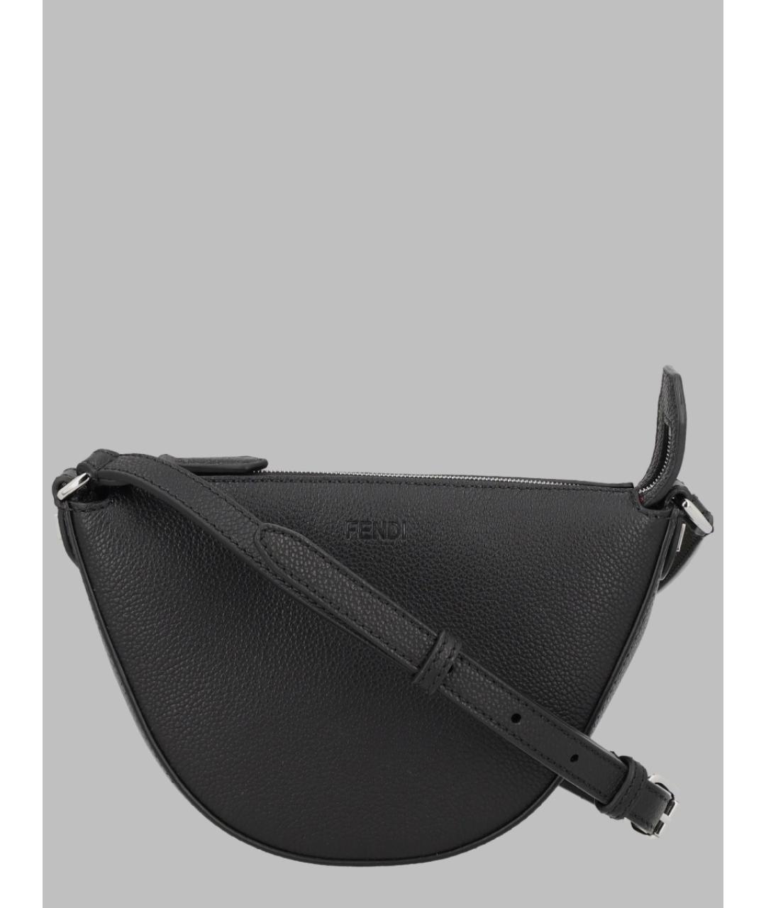 FENDI Черная кожаная сумка на плечо, фото 3