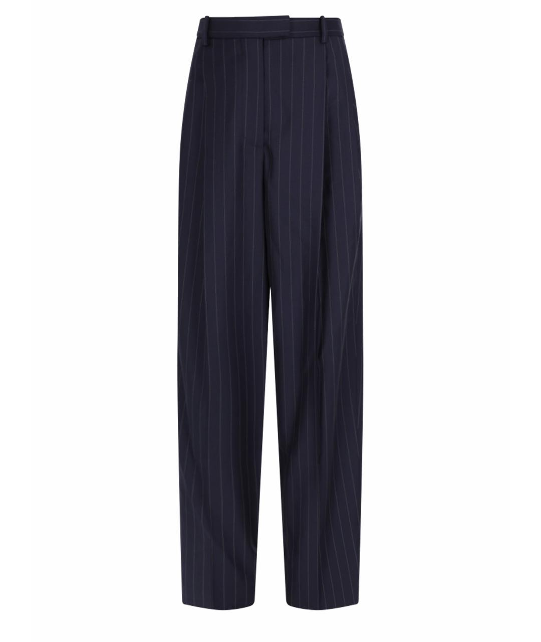 GIVENCHY Синие шерстяные прямые брюки, фото 1