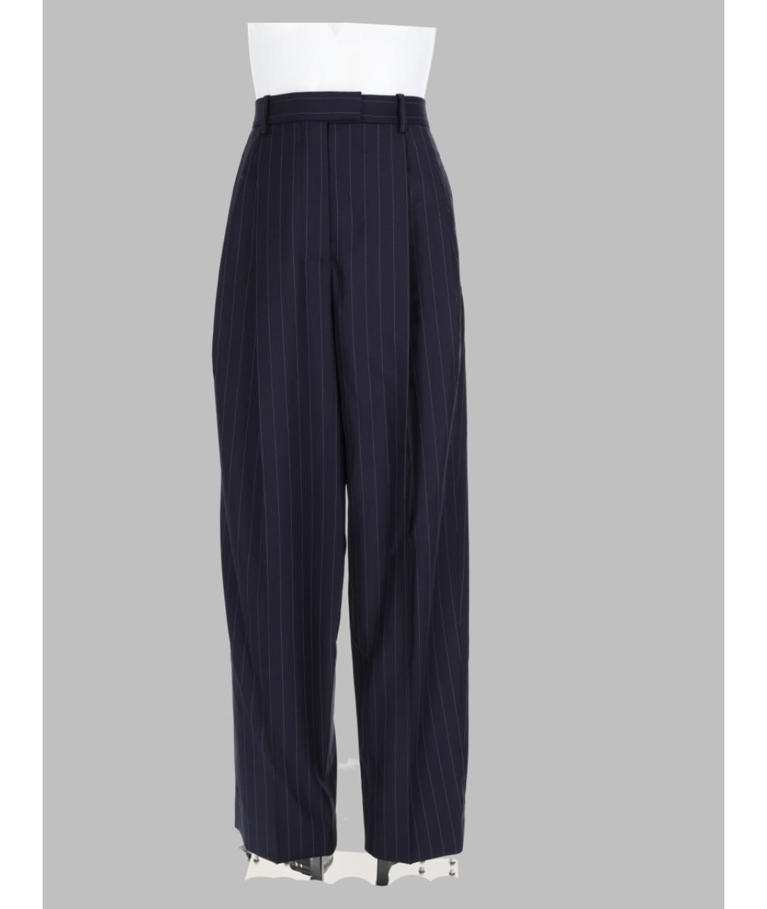 GIVENCHY Синие шерстяные прямые брюки, фото 3