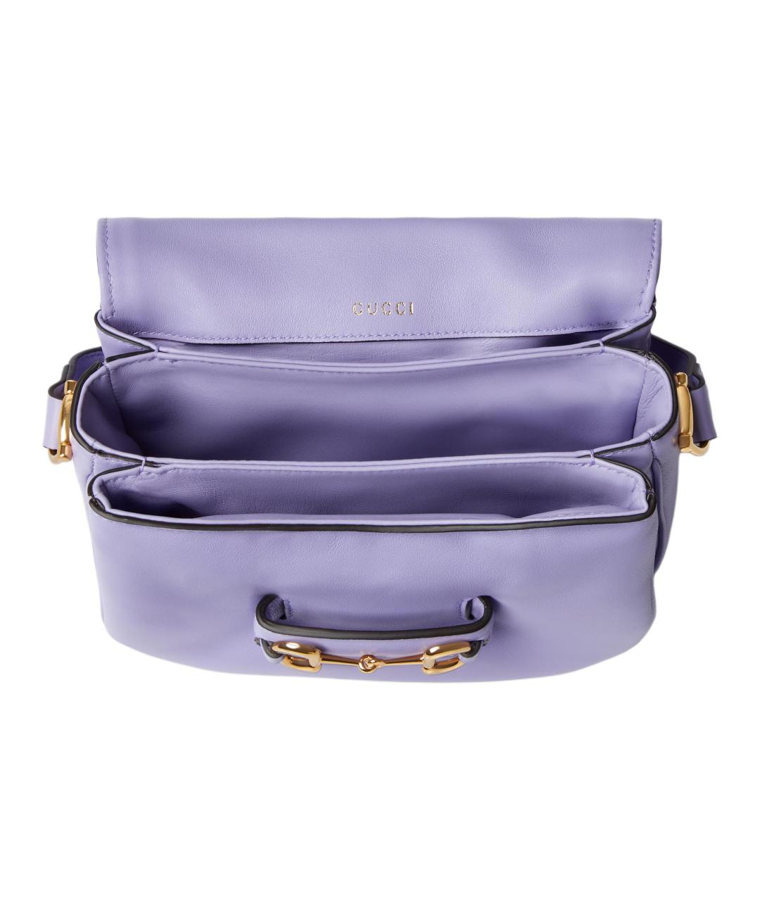 GUCCI Фиолетовая кожаная сумка через плечо, фото 5