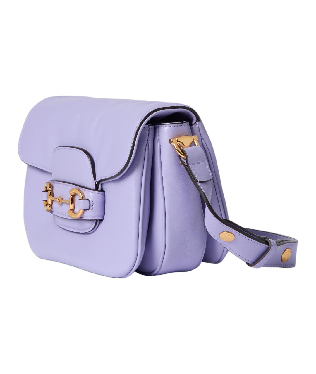 GUCCI Фиолетовая кожаная сумка через плечо, фото 2
