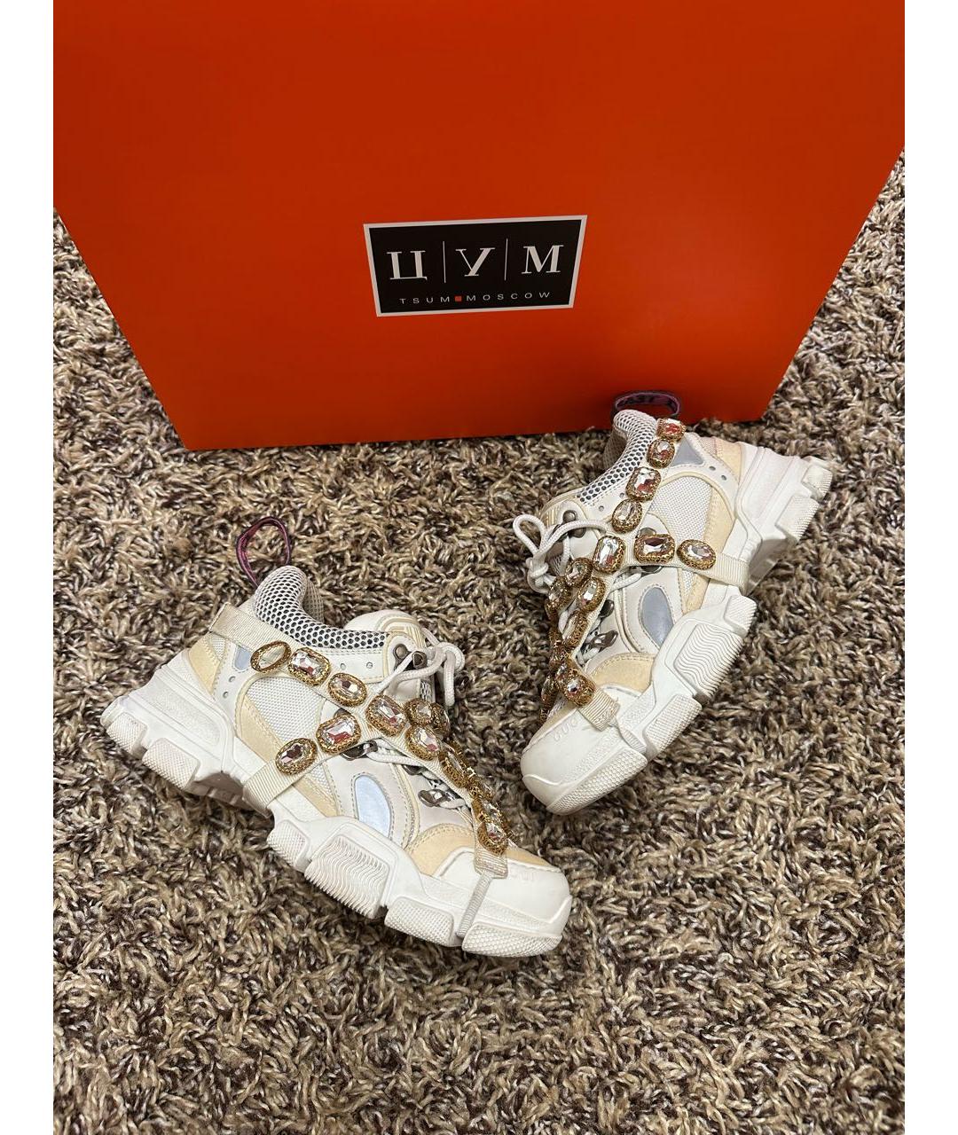 GUCCI Белые кроссовки, фото 2