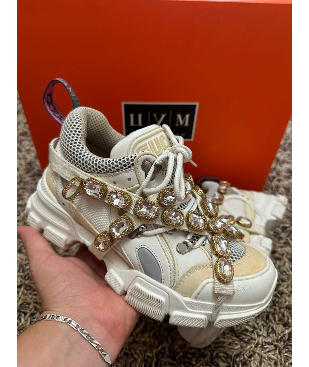 GUCCI Белые кроссовки, фото 7