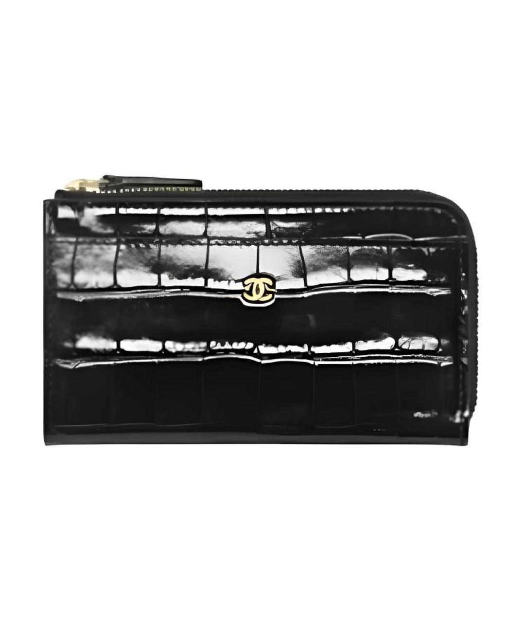 CHANEL Черный кожаный кардхолдер, фото 1