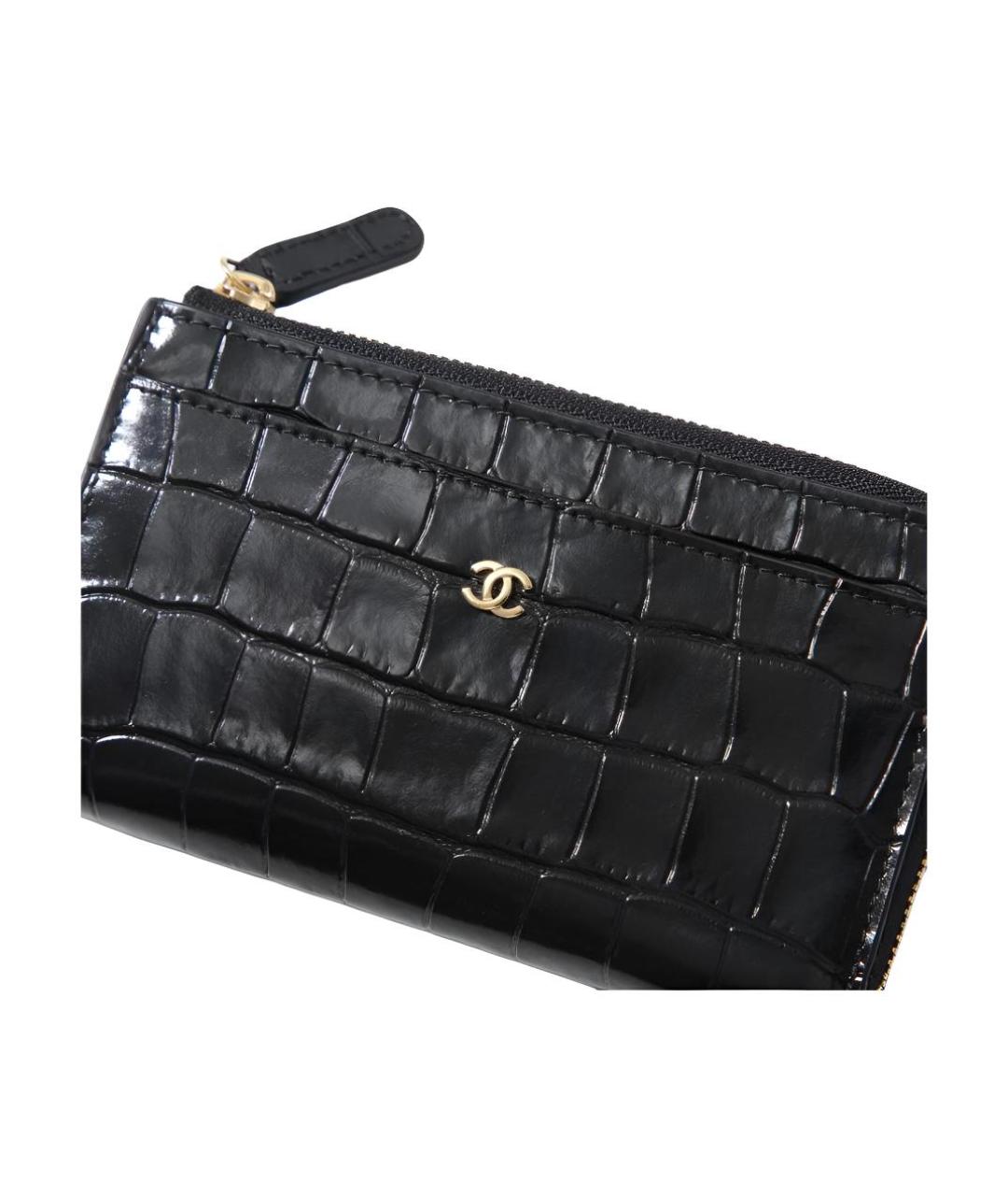 CHANEL Черный кожаный кардхолдер, фото 4