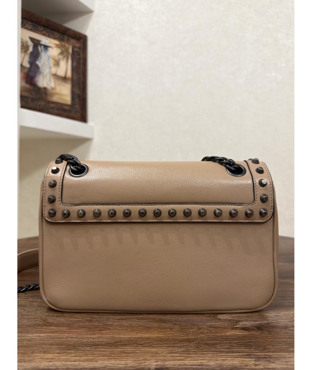 PRADA Бежевая кожаная сумка через плечо, фото 8