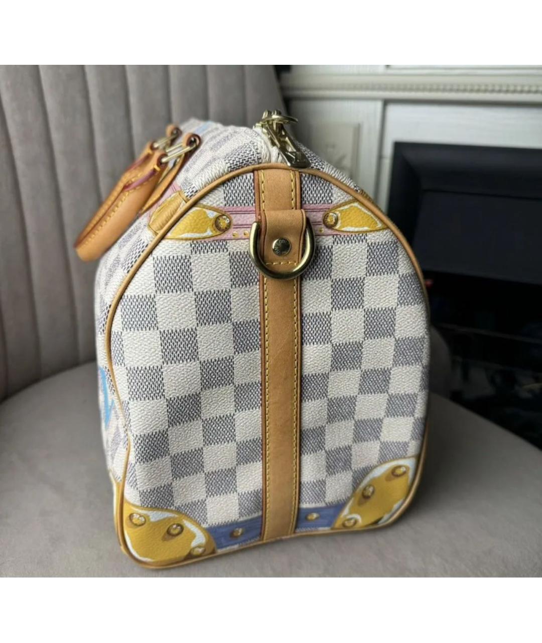 LOUIS VUITTON Бежевая сумка с короткими ручками из канвы, фото 2