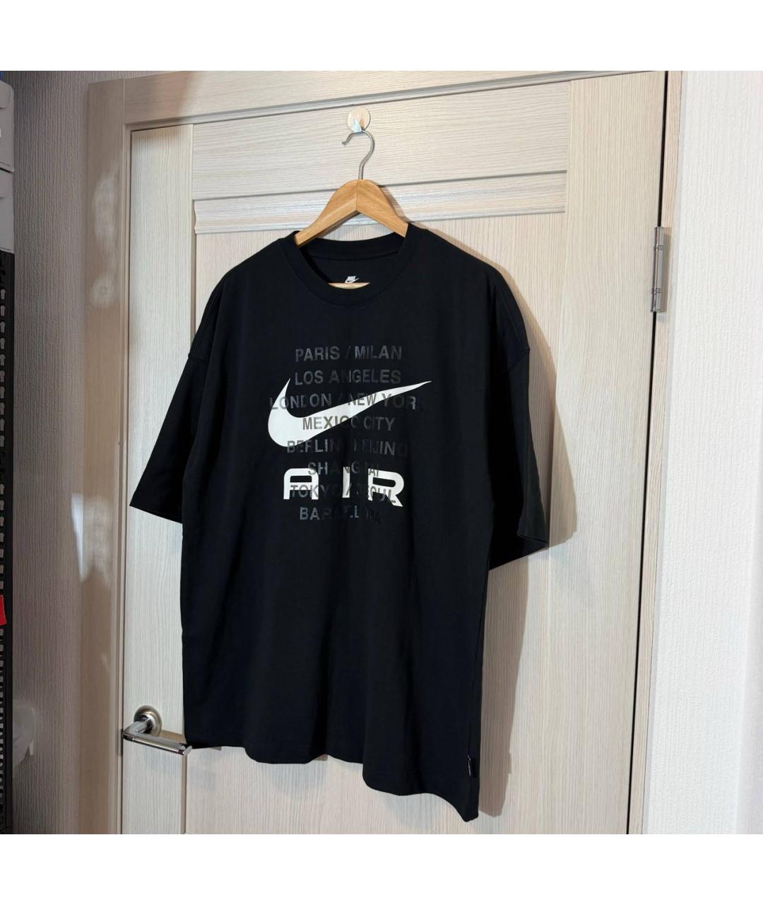 NIKE Черная хлопковая футболка, фото 2
