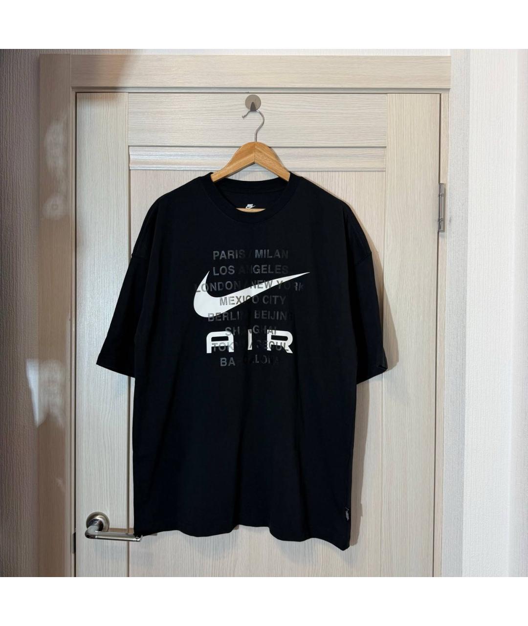 NIKE Черная хлопковая футболка, фото 6