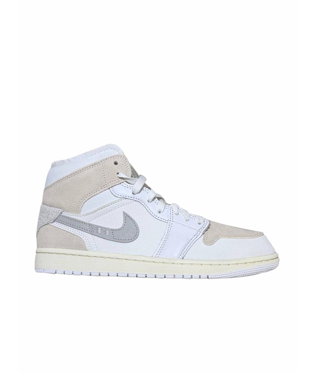 NIKE Белые кожаные низкие кроссовки / кеды, фото 1
