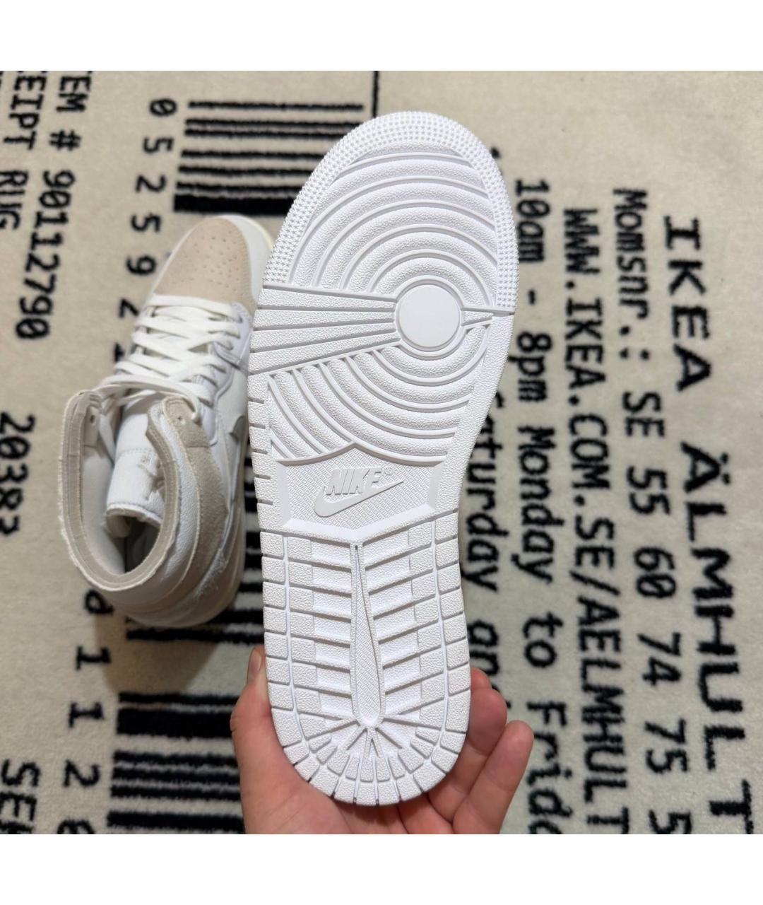 NIKE Белые кожаные низкие кроссовки / кеды, фото 5
