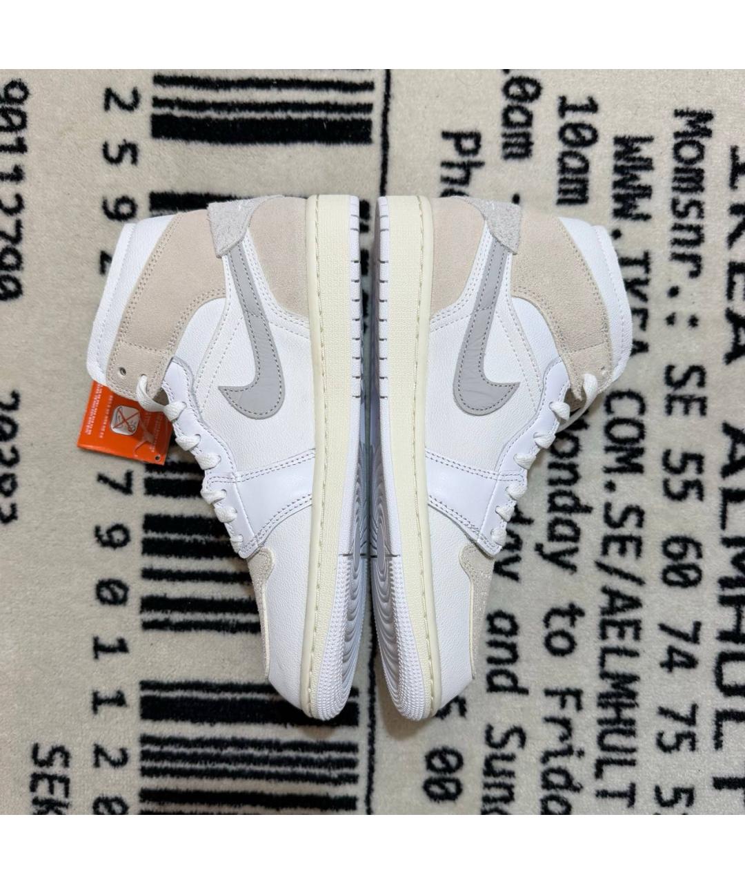 NIKE Белые кожаные низкие кроссовки / кеды, фото 3