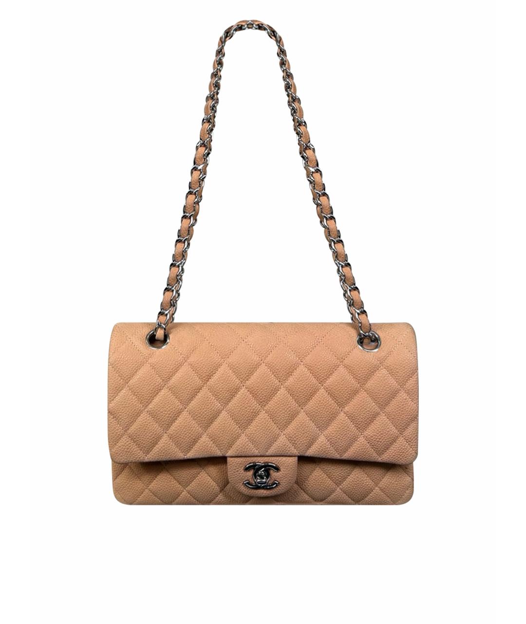 CHANEL Коралловая кожаная сумка через плечо, фото 1