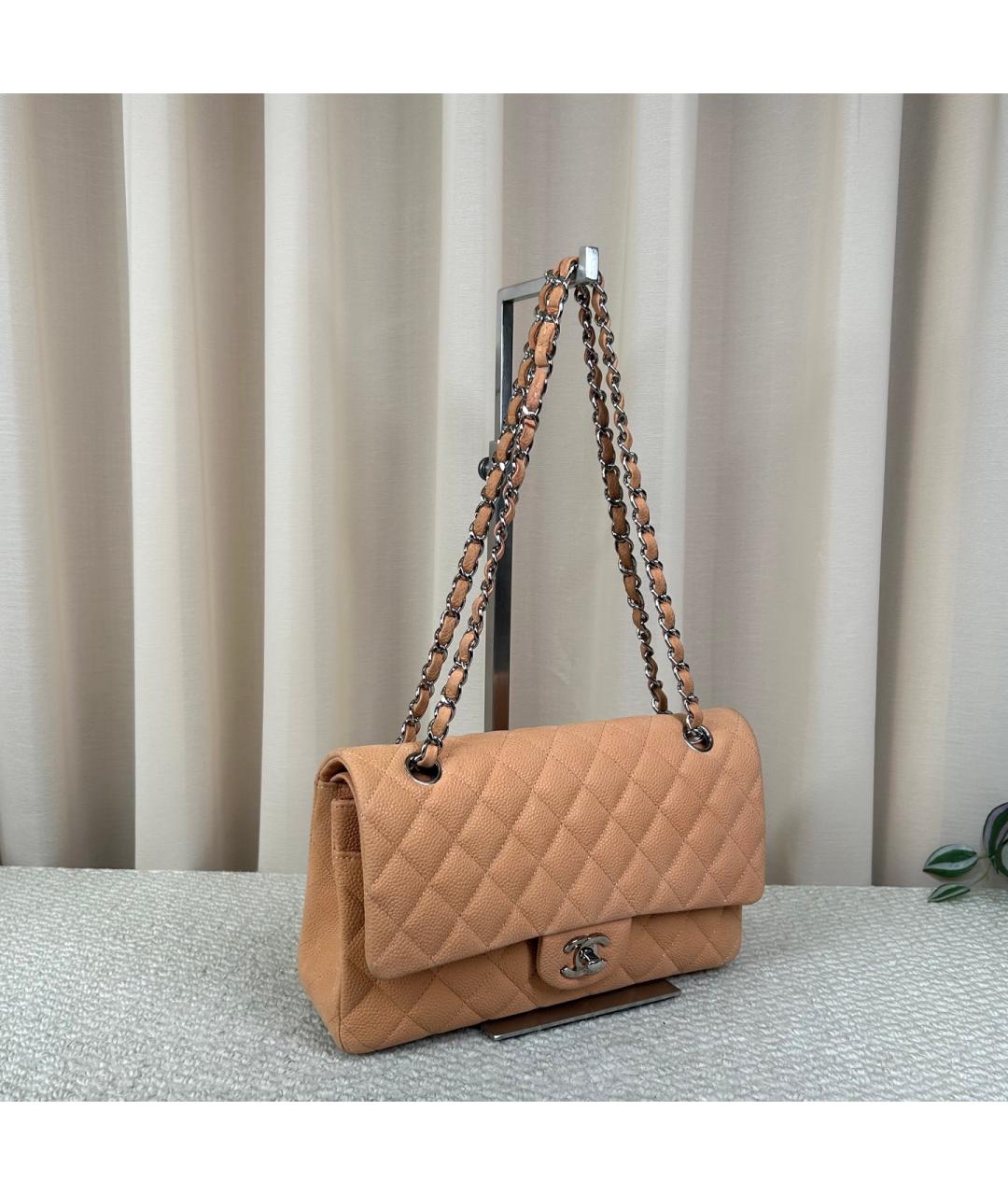 CHANEL Коралловая кожаная сумка через плечо, фото 2