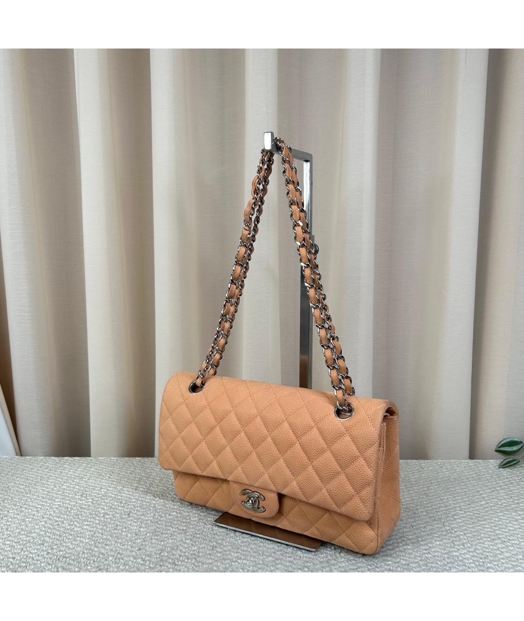 CHANEL Коралловая кожаная сумка через плечо, фото 5