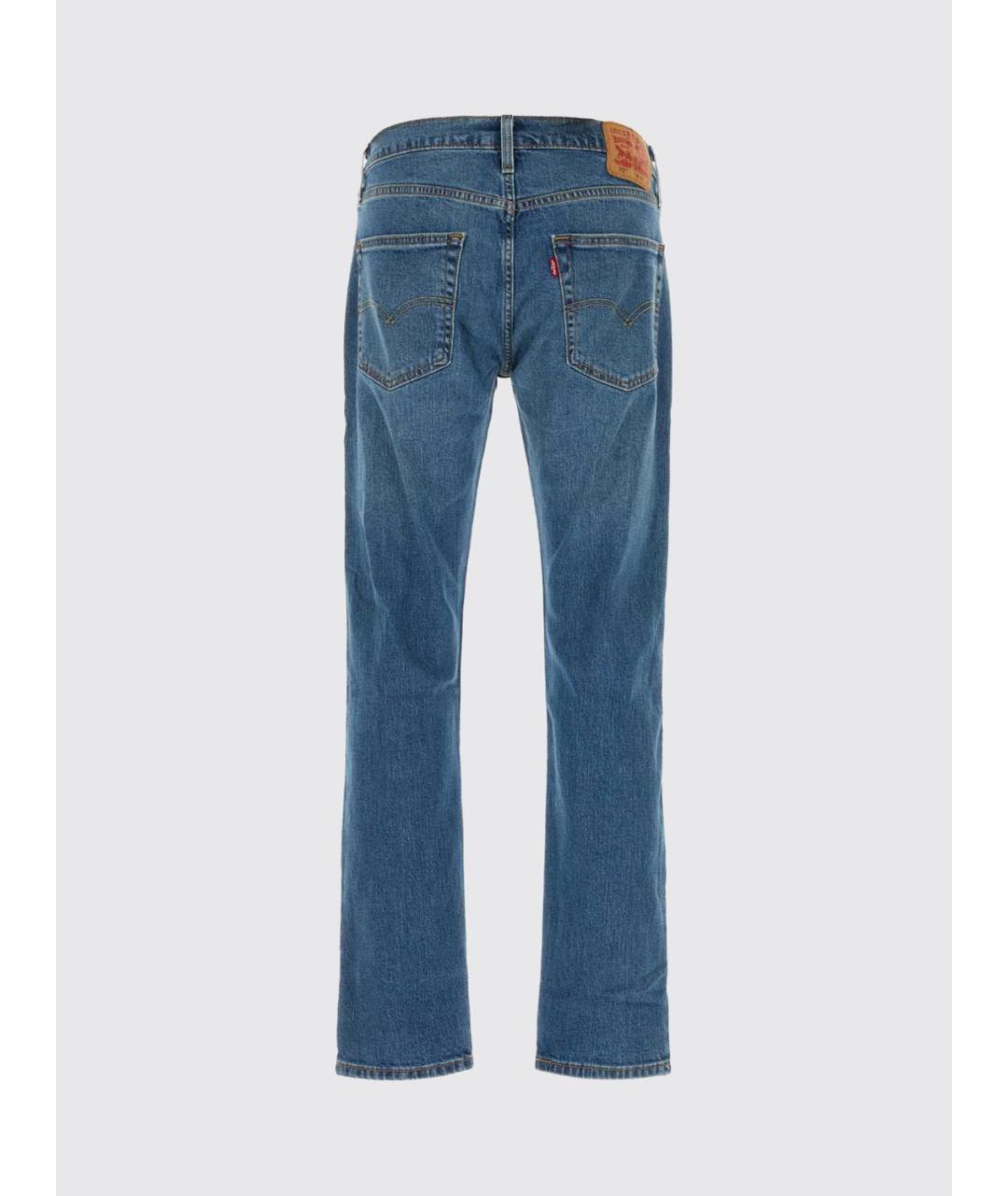 LEVI'S Синие хлопковые прямые джинсы, фото 3