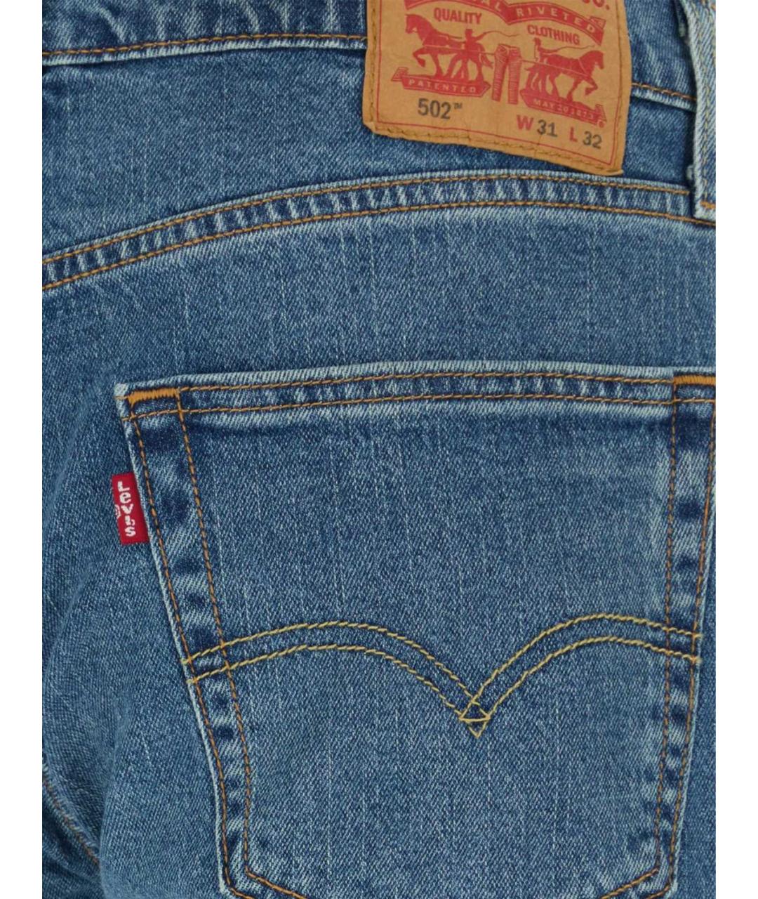 LEVI'S Синие хлопковые прямые джинсы, фото 4