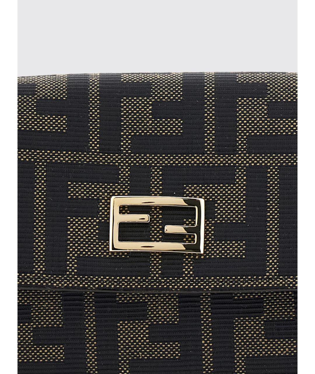 FENDI Коричневая синтетическая сумка через плечо, фото 3
