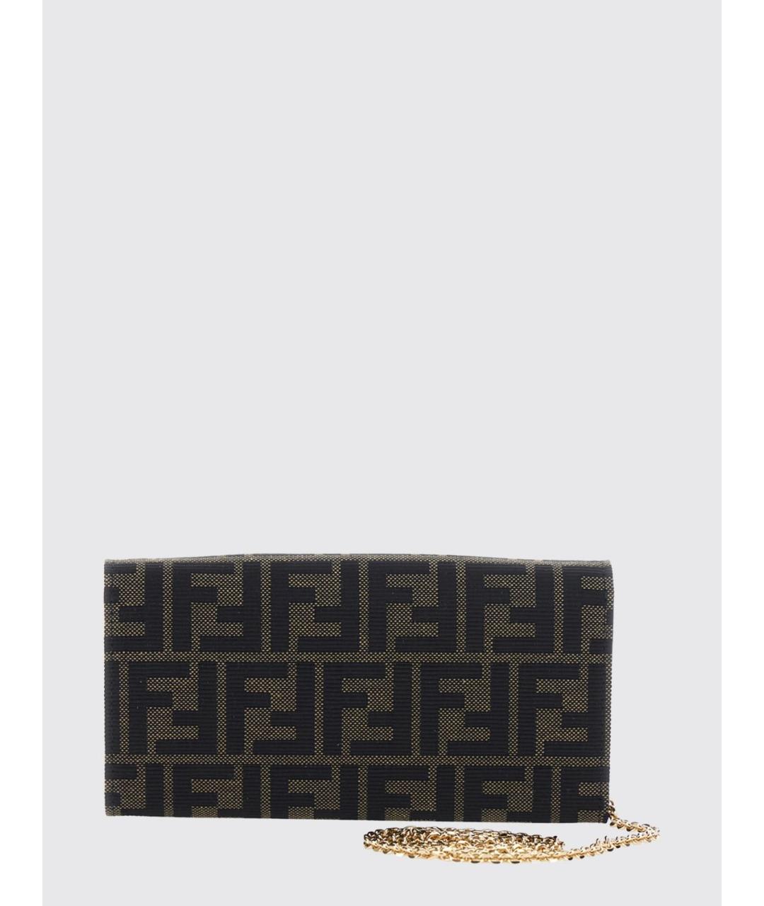 FENDI Коричневая синтетическая сумка через плечо, фото 2