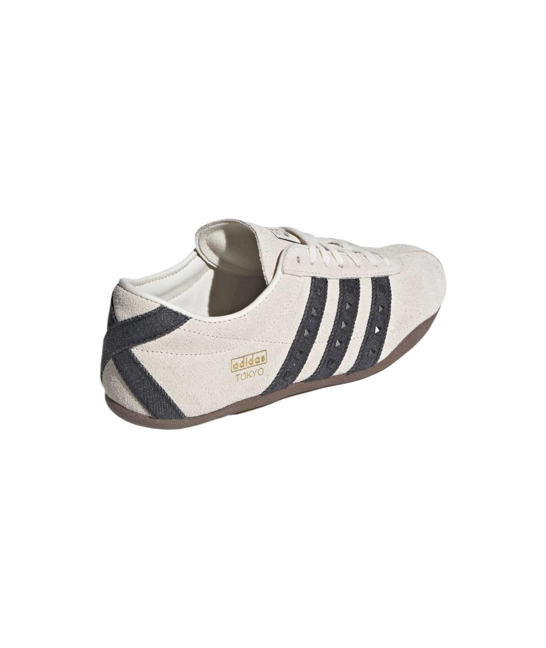 ADIDAS Бежевые замшевые кроссовки, фото 4