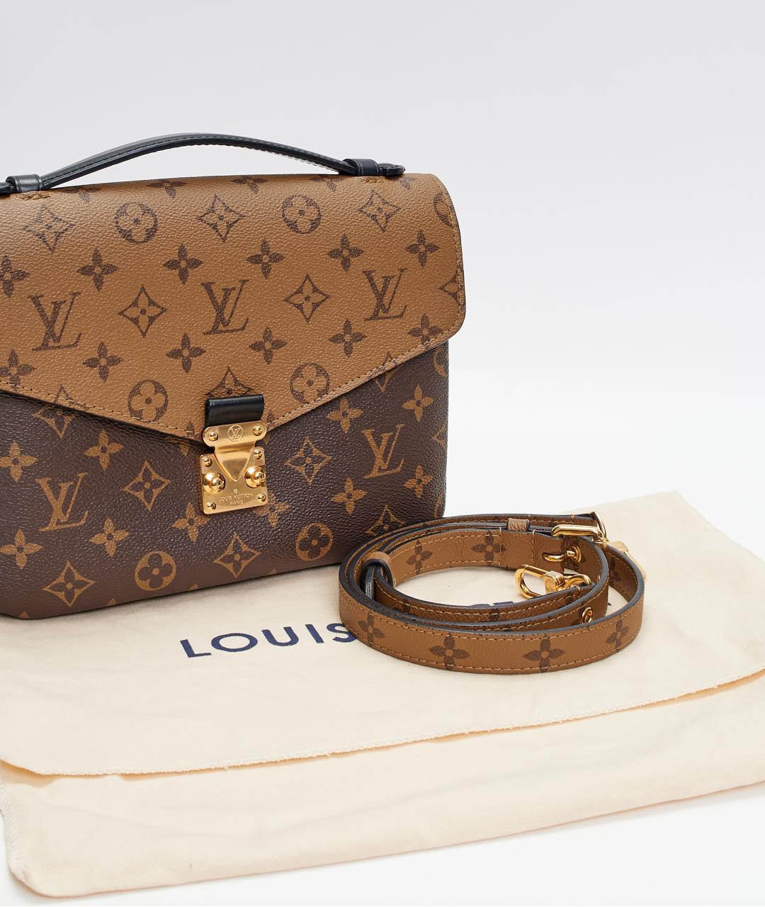 LOUIS VUITTON Коричневая сумка через плечо из канвы, фото 7
