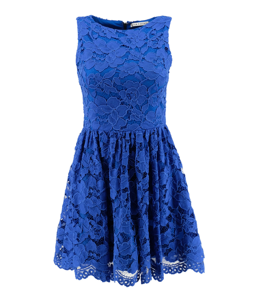 ALICE+OLIVIA Синее полиамидовое повседневное платье, фото 1