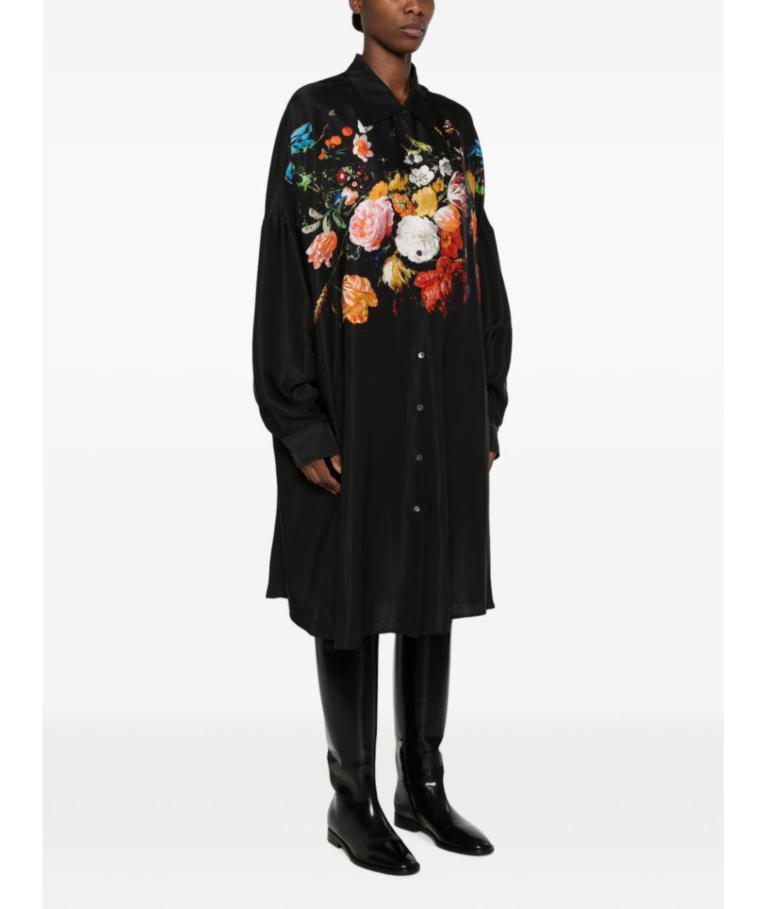 DRIES VAN NOTEN Черное вискозное повседневное платье, фото 5