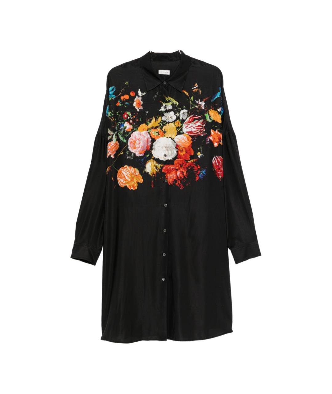 DRIES VAN NOTEN Черное вискозное повседневное платье, фото 1