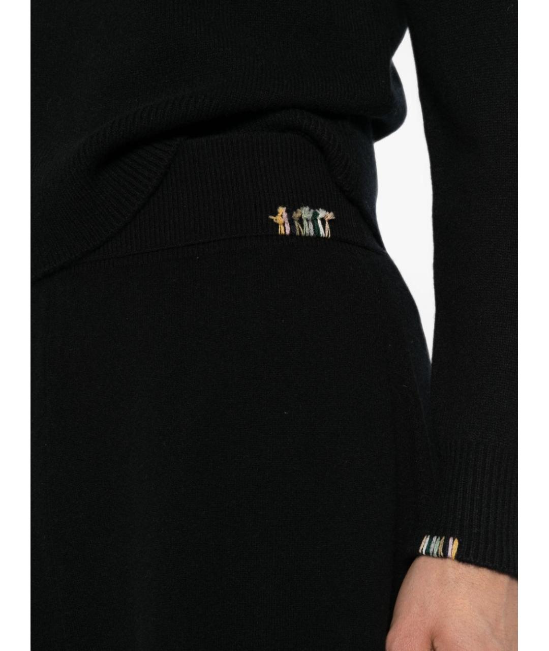 EXTREME CASHMERE Черная кашемировая юбка миди, фото 2