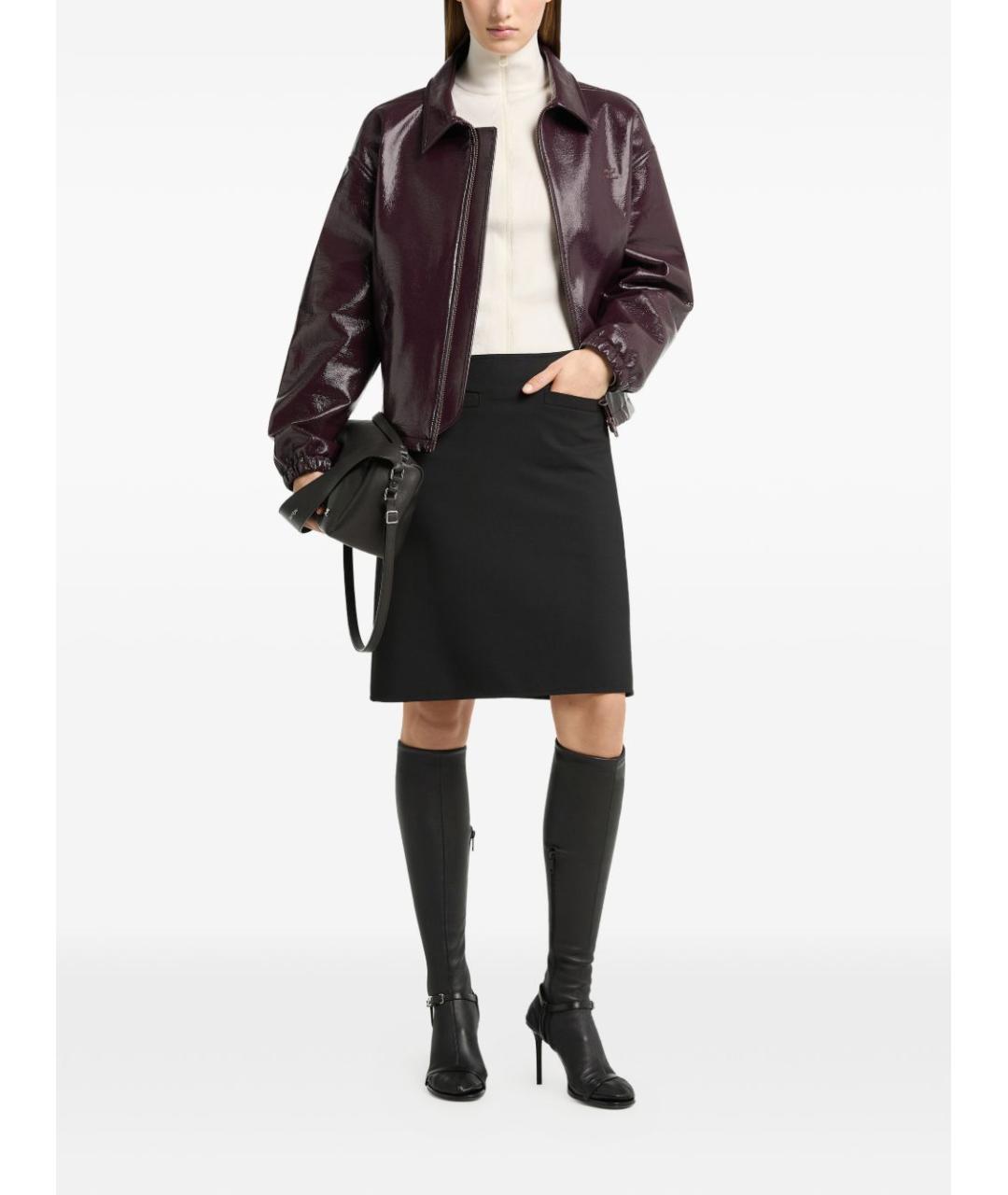 COURREGES Бордовая хлопковая куртка, фото 2