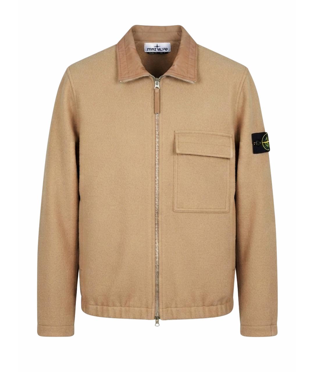 STONE ISLAND Бежевая хлопковая куртка, фото 1