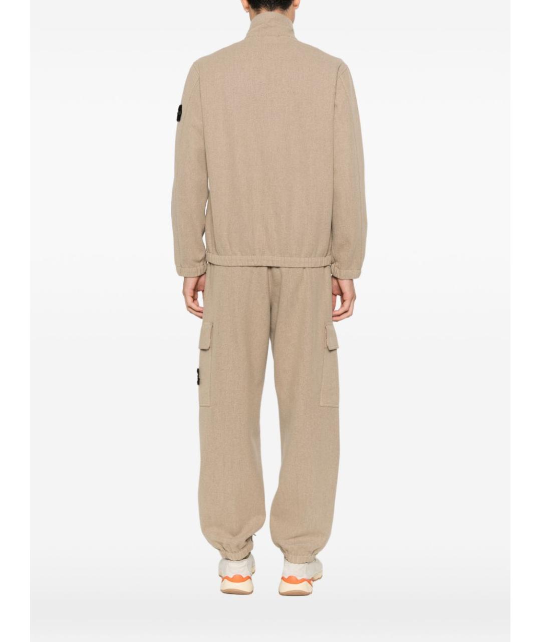 STONE ISLAND Бежевая хлопковая куртка, фото 2