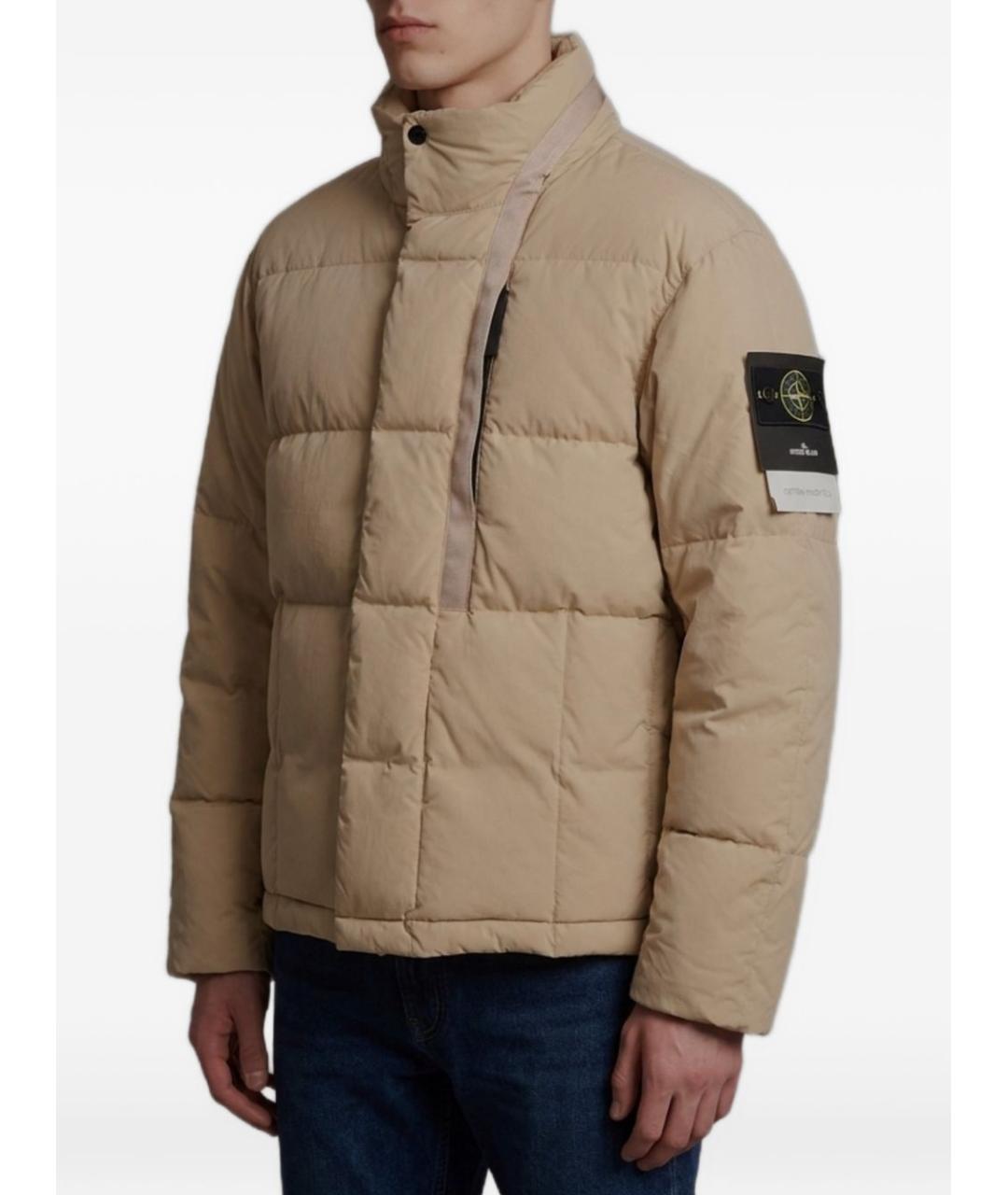 STONE ISLAND Коричневая полиамидовая куртка, фото 3