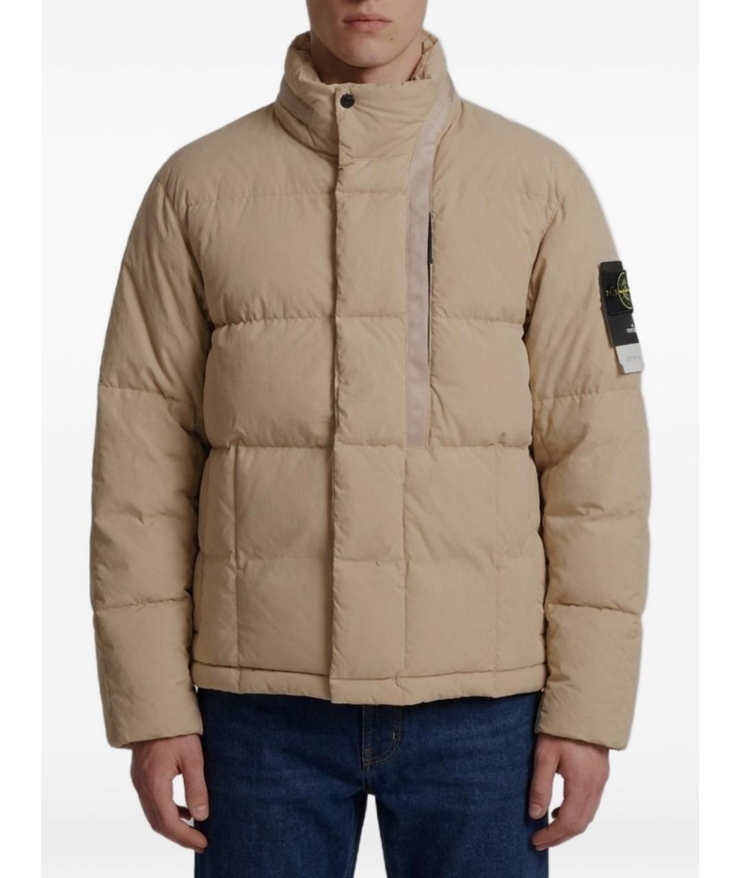 STONE ISLAND Коричневая полиамидовая куртка, фото 1