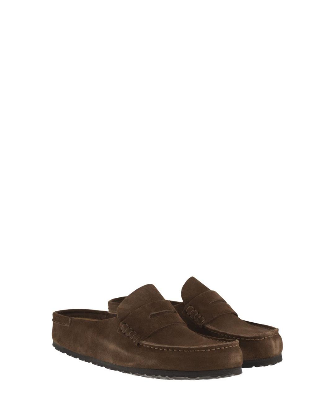 BIRKENSTOCK Коричневые замшевые сандалии, фото 4