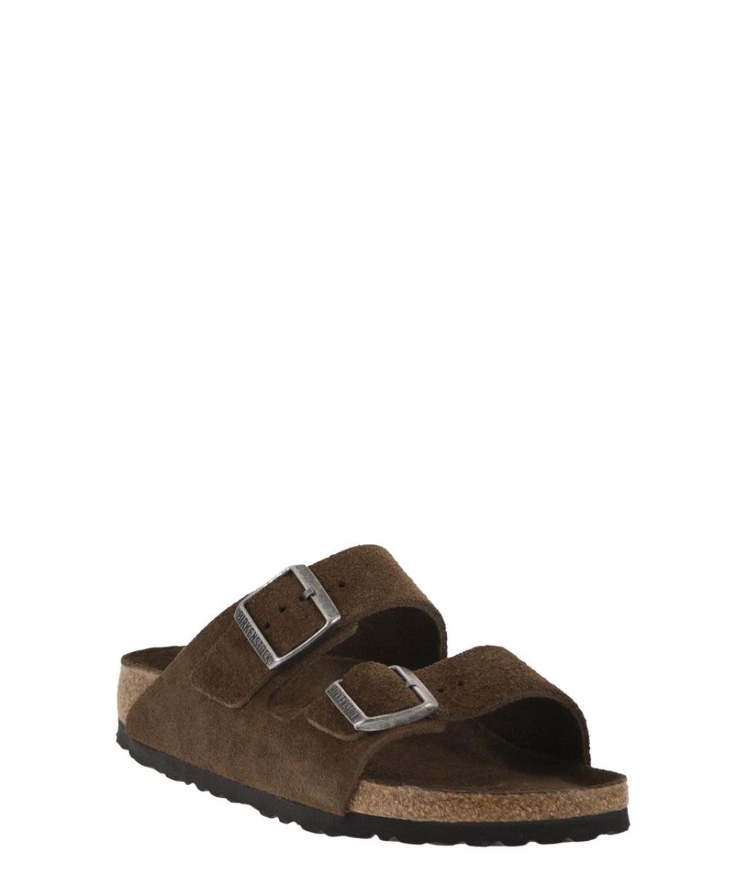 BIRKENSTOCK Коричневые замшевые сандалии, фото 2