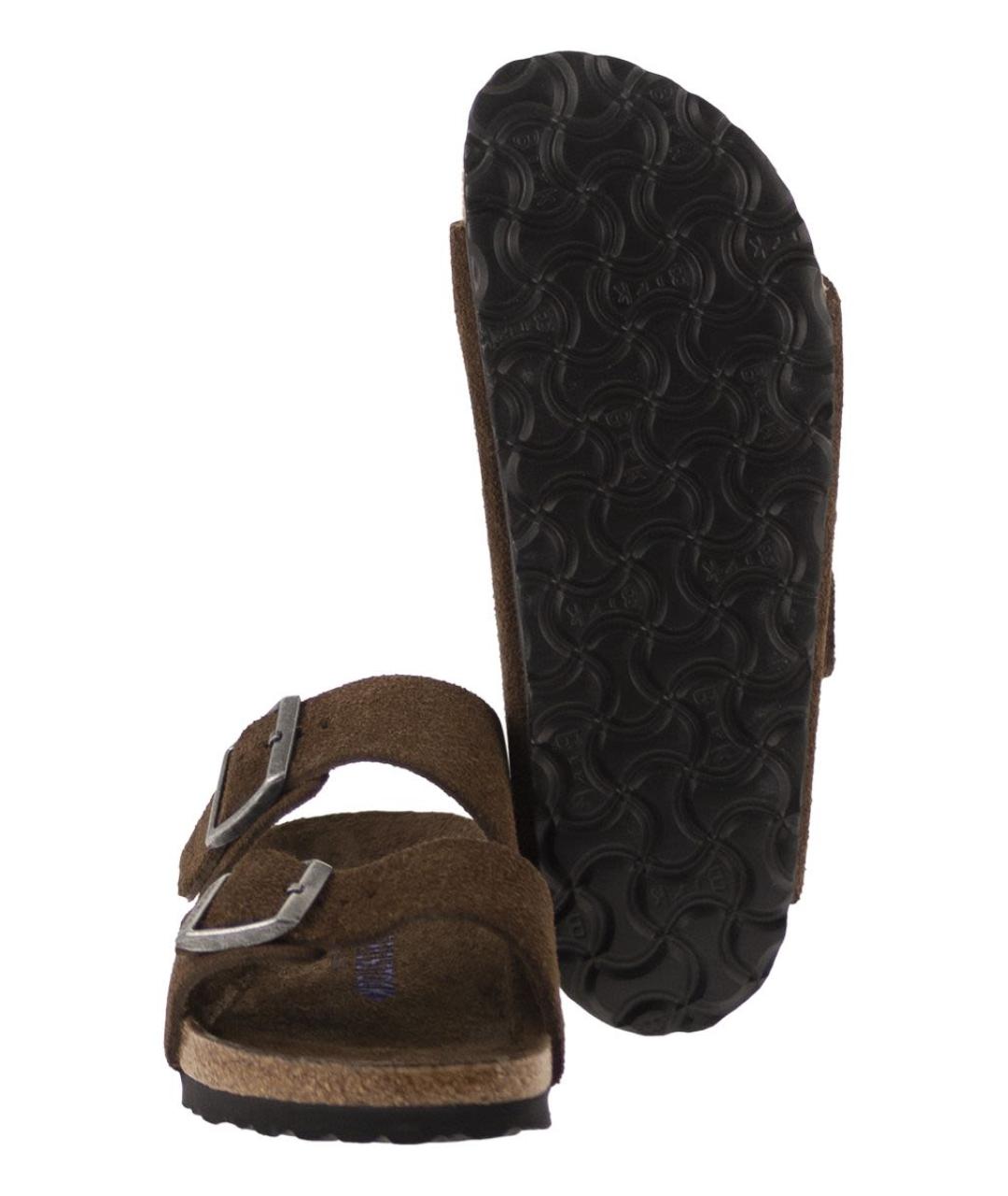 BIRKENSTOCK Коричневые замшевые сандалии, фото 5