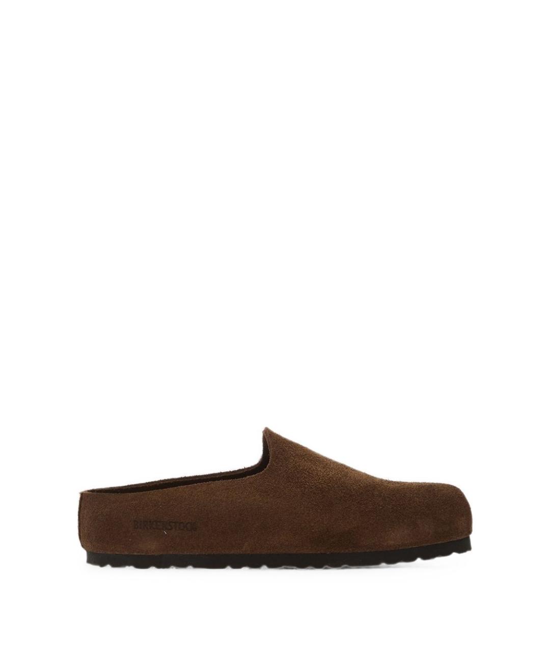 BIRKENSTOCK Коричневые замшевые мюли, фото 1