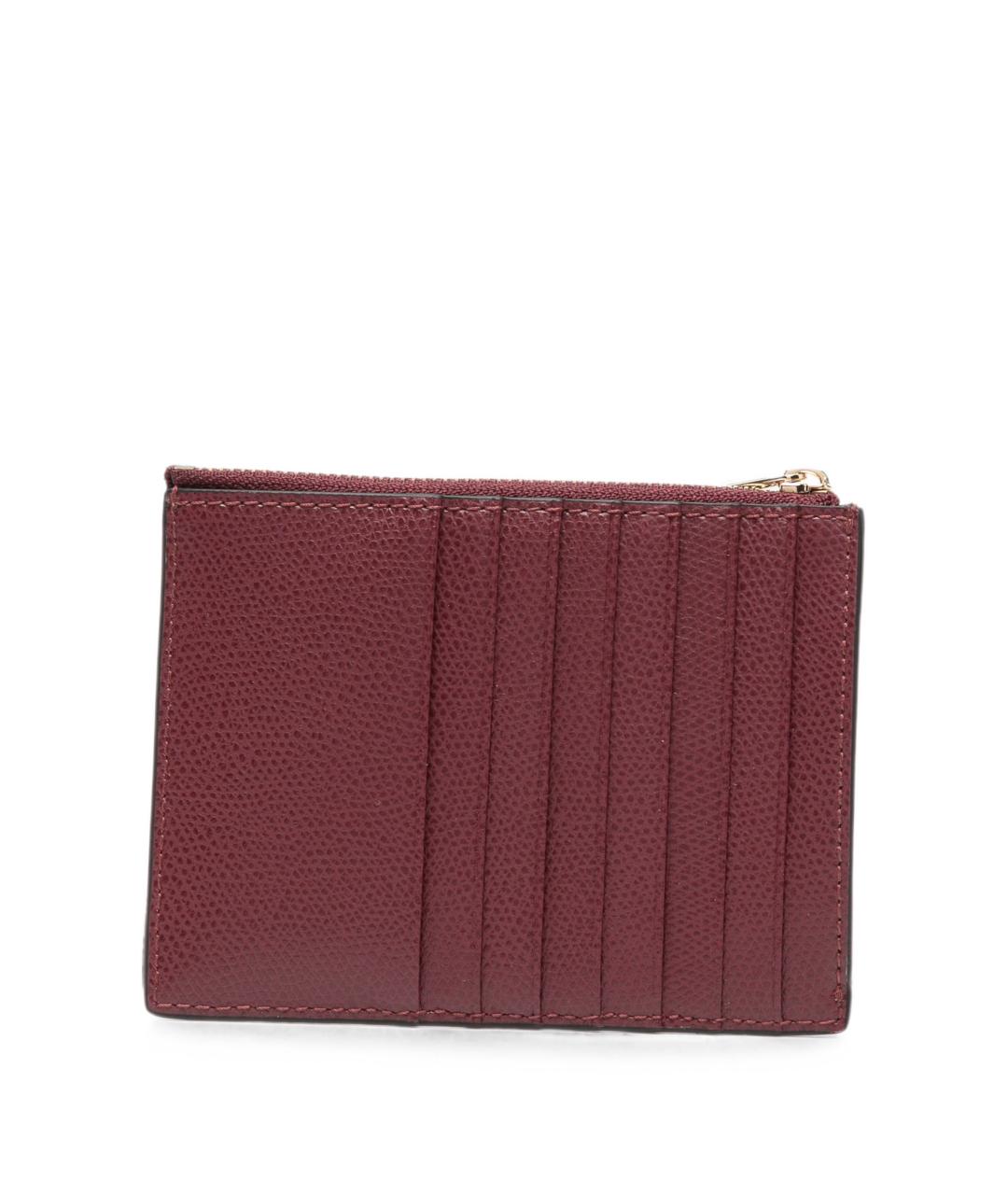 FURLA Бордовый кожаный кардхолдер, фото 2