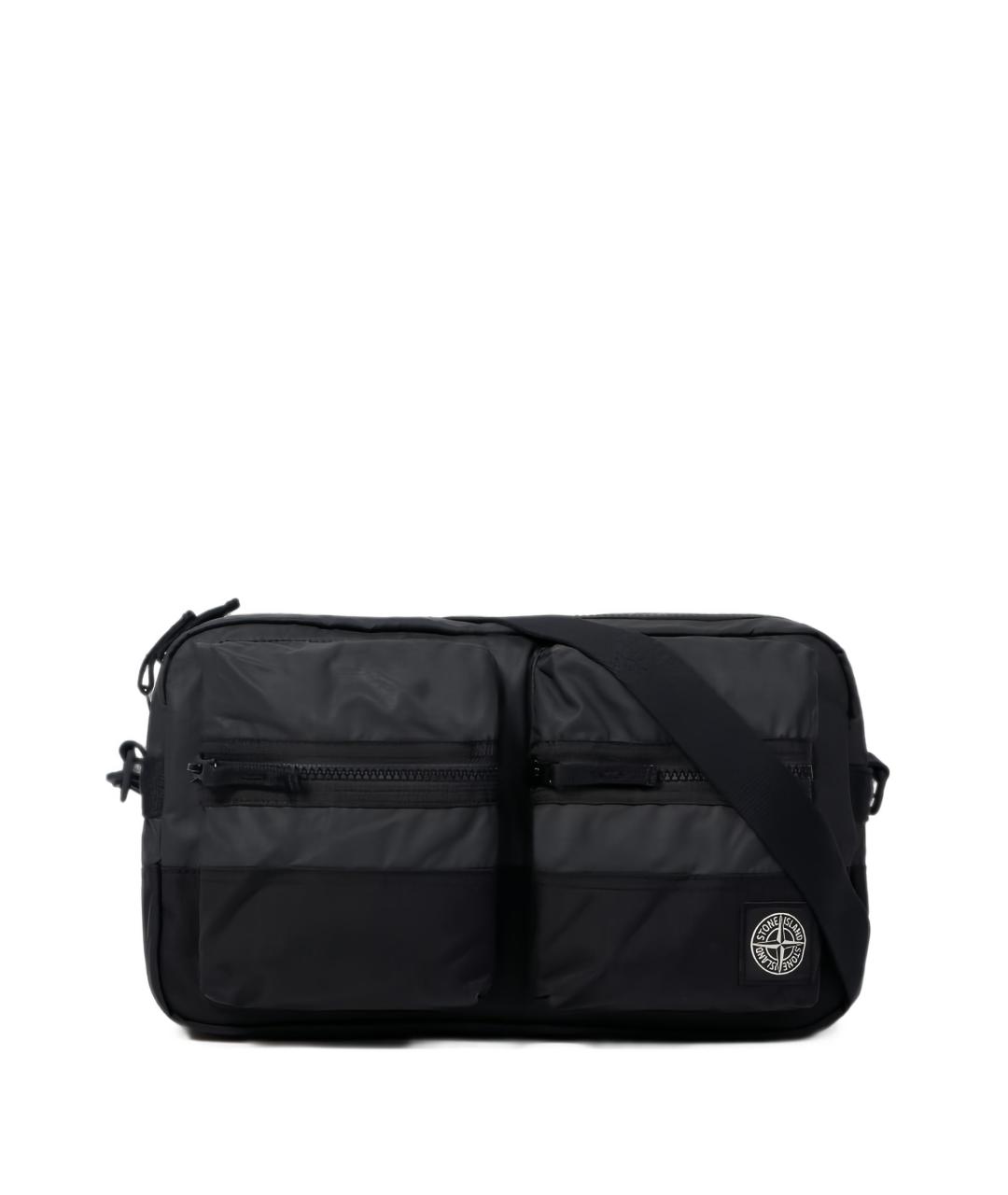STONE ISLAND Черная нейлоновая сумка на плечо, фото 1