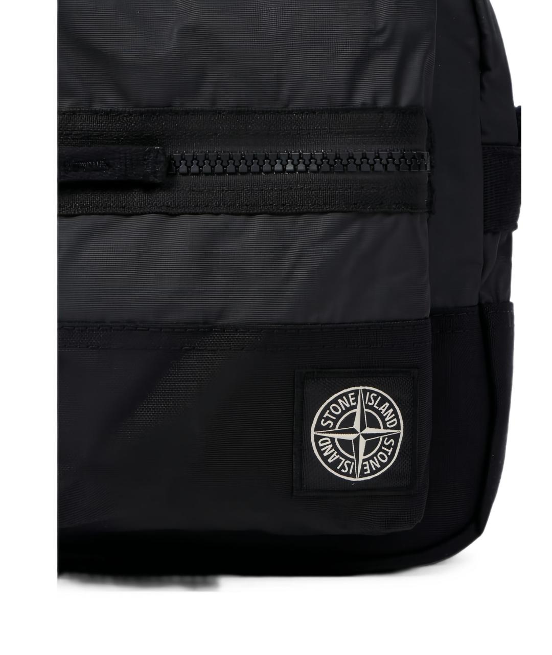 STONE ISLAND Черная нейлоновая сумка на плечо, фото 2
