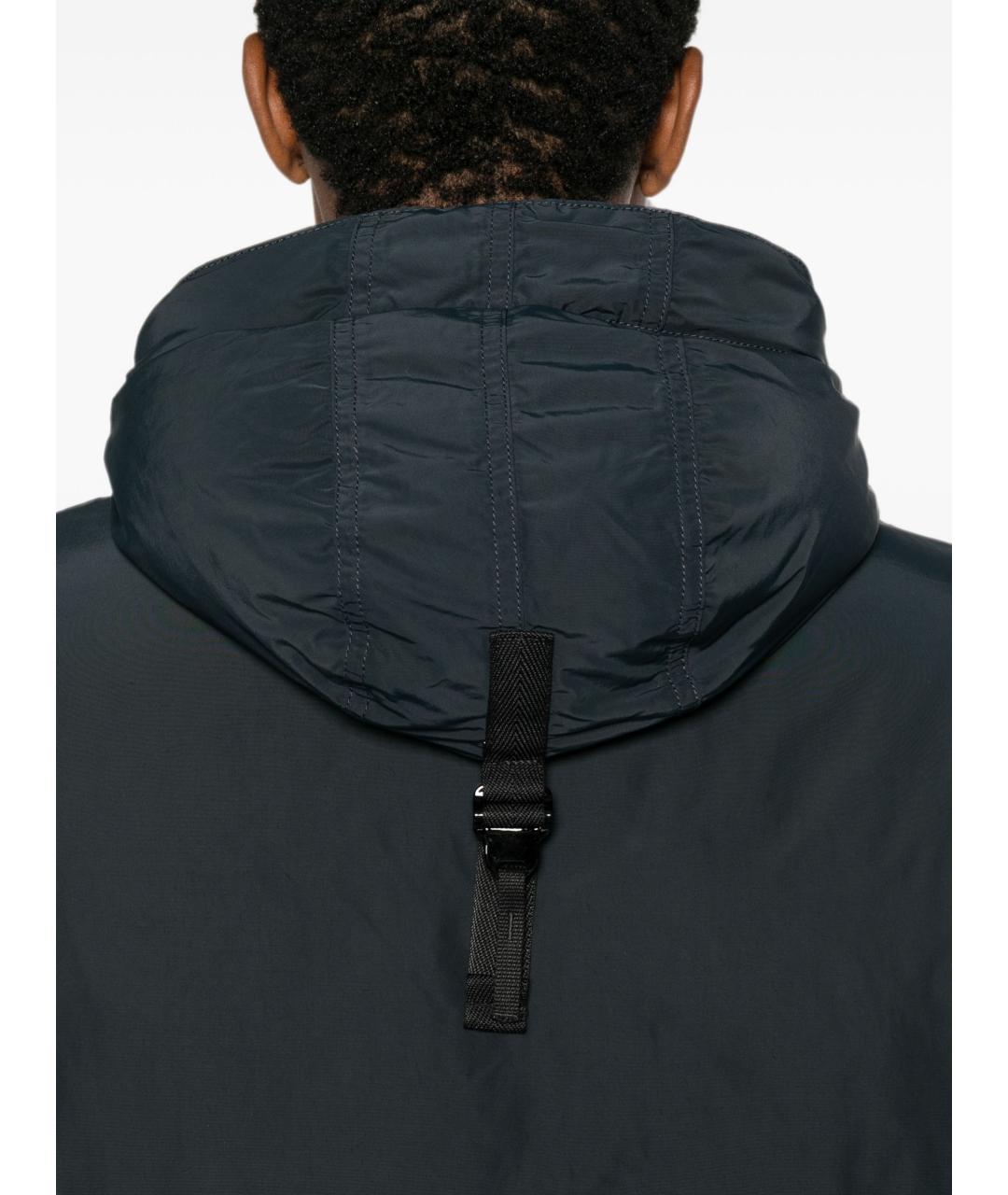 STONE ISLAND Темно-синяя полиамидовая парка, фото 3