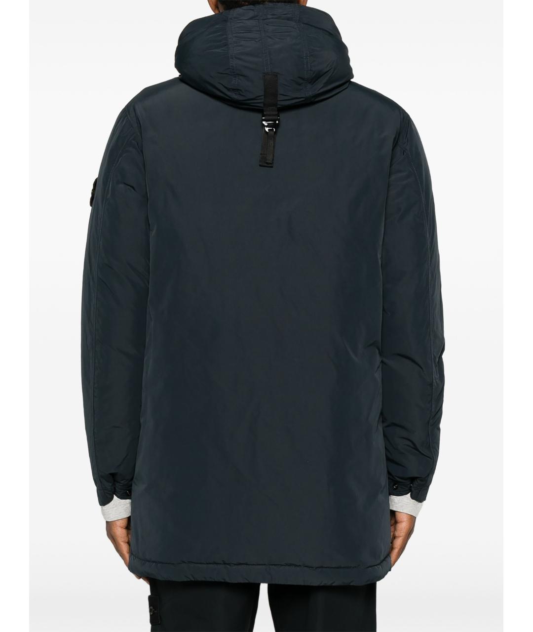 STONE ISLAND Темно-синяя полиамидовая парка, фото 5